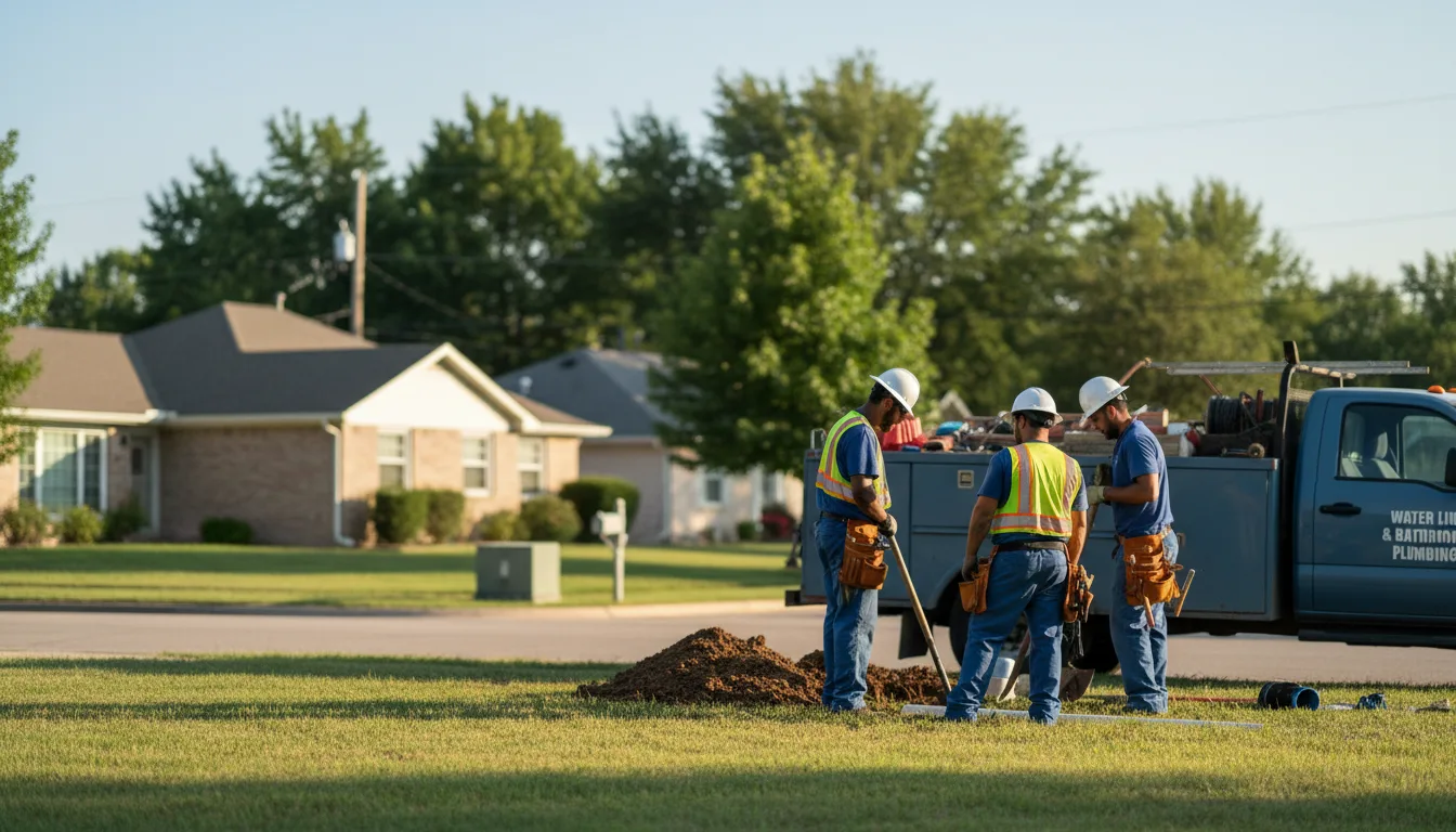 Residential water line and bathroom plumbing service in Dupont, IN